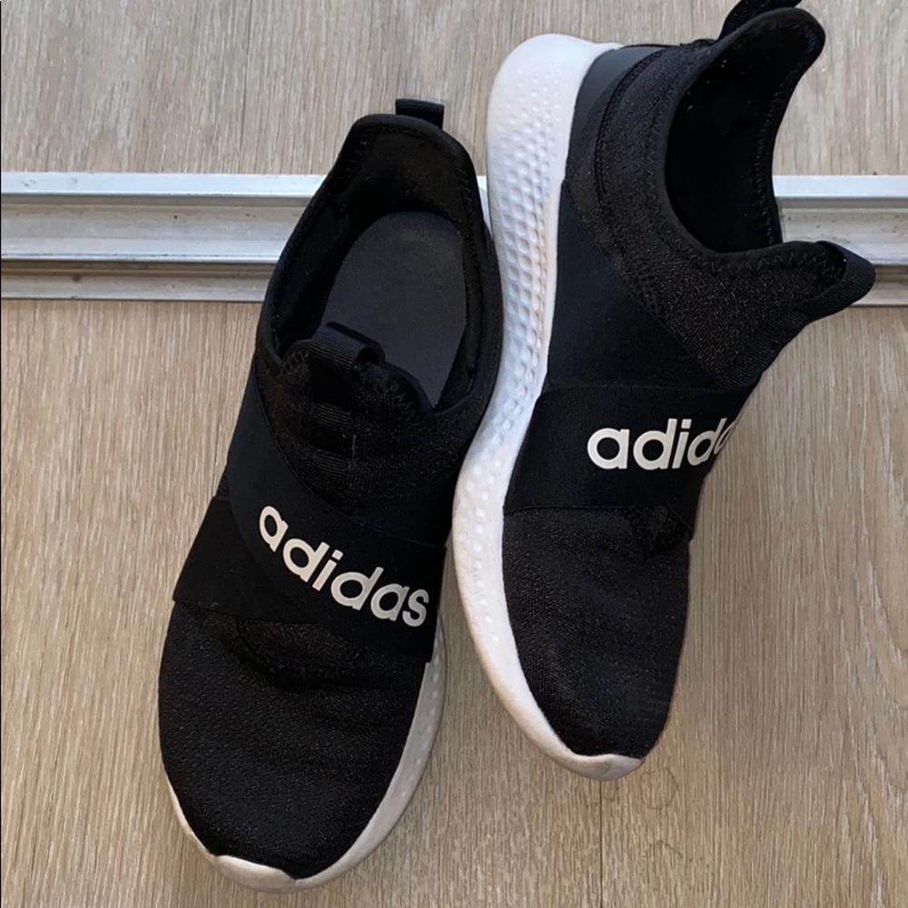Adidas Black Slip-on Athletic Sneakers